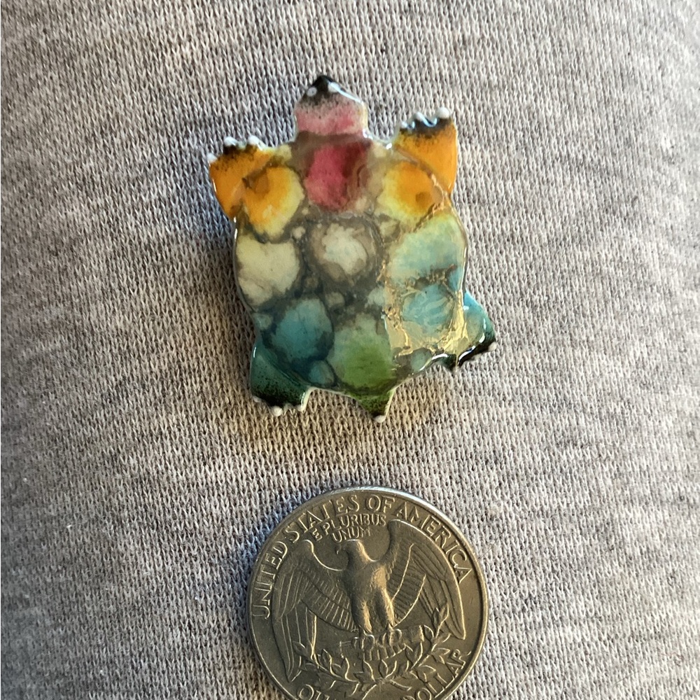 Brooch Pin Turtle Native American handmade